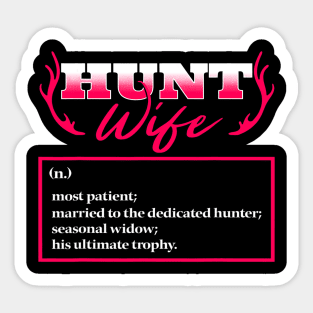 Hunt Wife Definition Outdoor Hunter Wildlife Married Antler Sticker